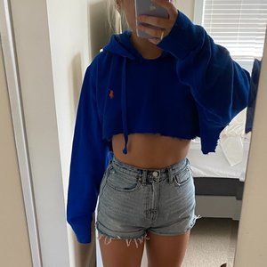 Cropped royal blue Hoodie